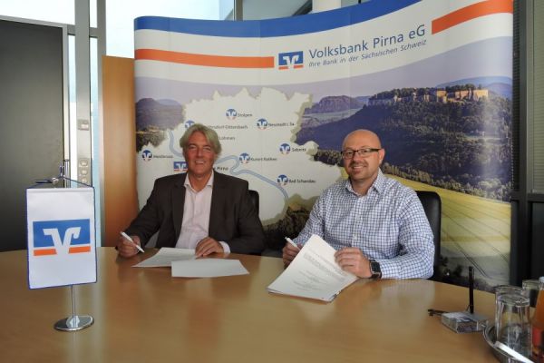 Sponsorenvertrag mit der Volksbank Pirna eG verlängert