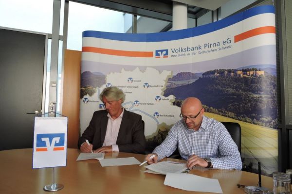 Sponsorenvertrag mit der Volksbank Pirna eG verlängert